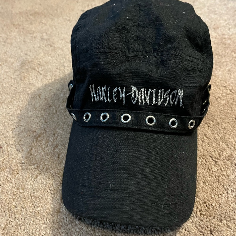 Harley-Davidson Black Military Style Hat with Logo